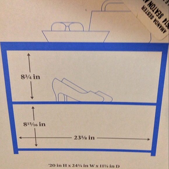 ☆NIB☆3 Tier "BRIGHTROOM" Large Multi-Use black metal Shoe Rack Natural Wood Top☆ - Picture 7 of 13